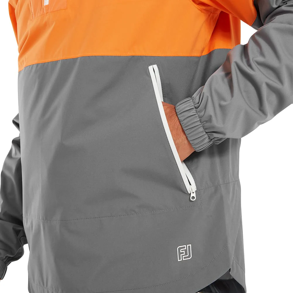 FootJoy HydroLite X Waterproof Hoodie Jacket - Solar/Basalt - Image 3