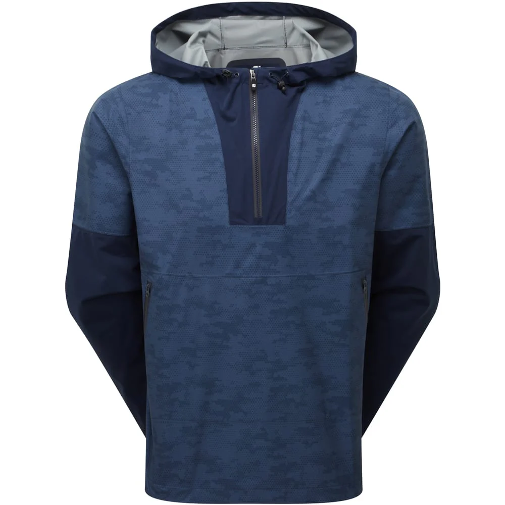 FootJoy HydroLite X Waterproof Hoodie Suit - Navy Camo/Black - Image 2