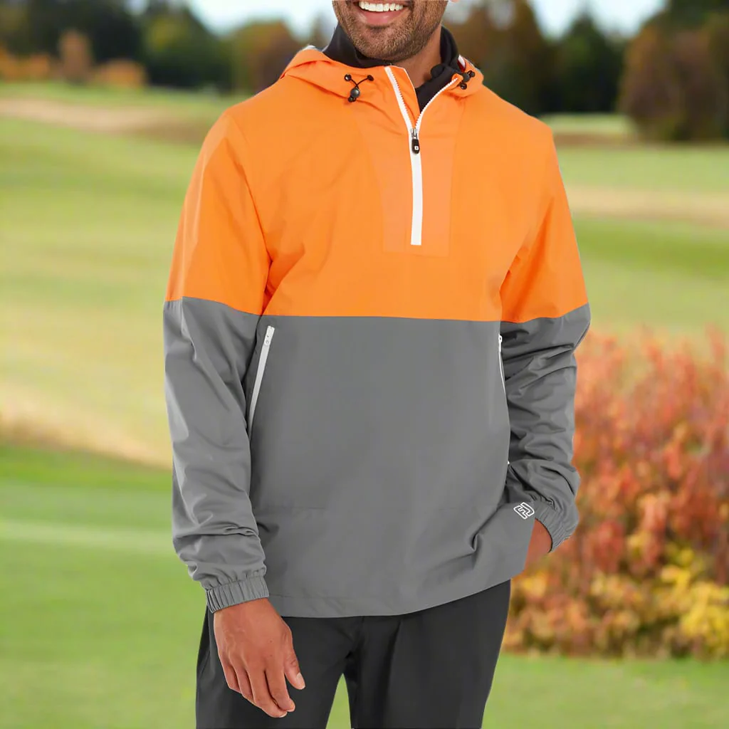 FootJoy HydroLite X Waterproof Hoodie Suit - Solar/Basalt/Black - Image 9