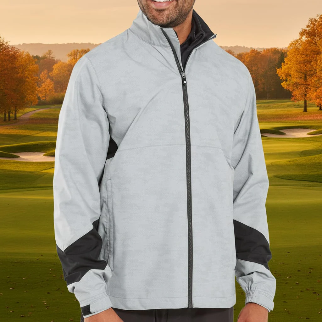 FootJoy HydroLite X Waterproof Suit - Grey Camo/Navy - Image 7