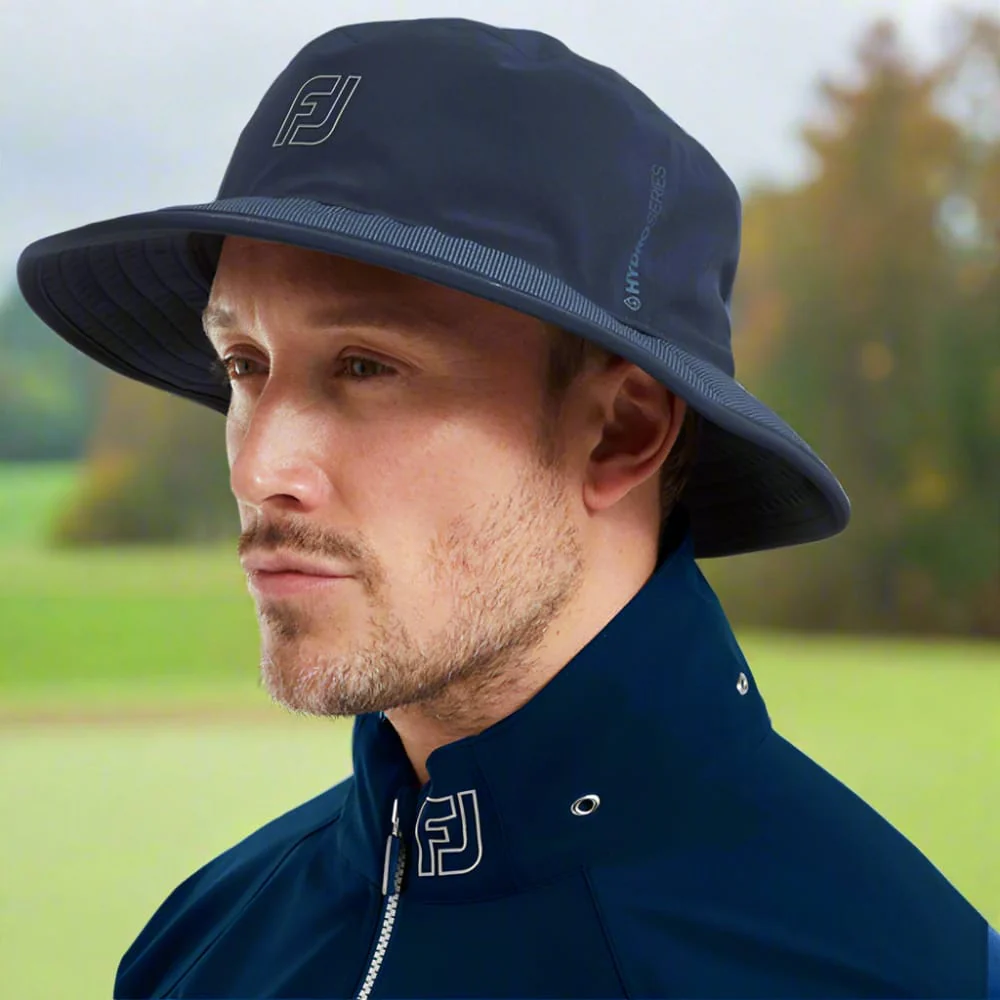 FootJoy Hydroseries Waterproof Bucket Hat - Navy - Image 5