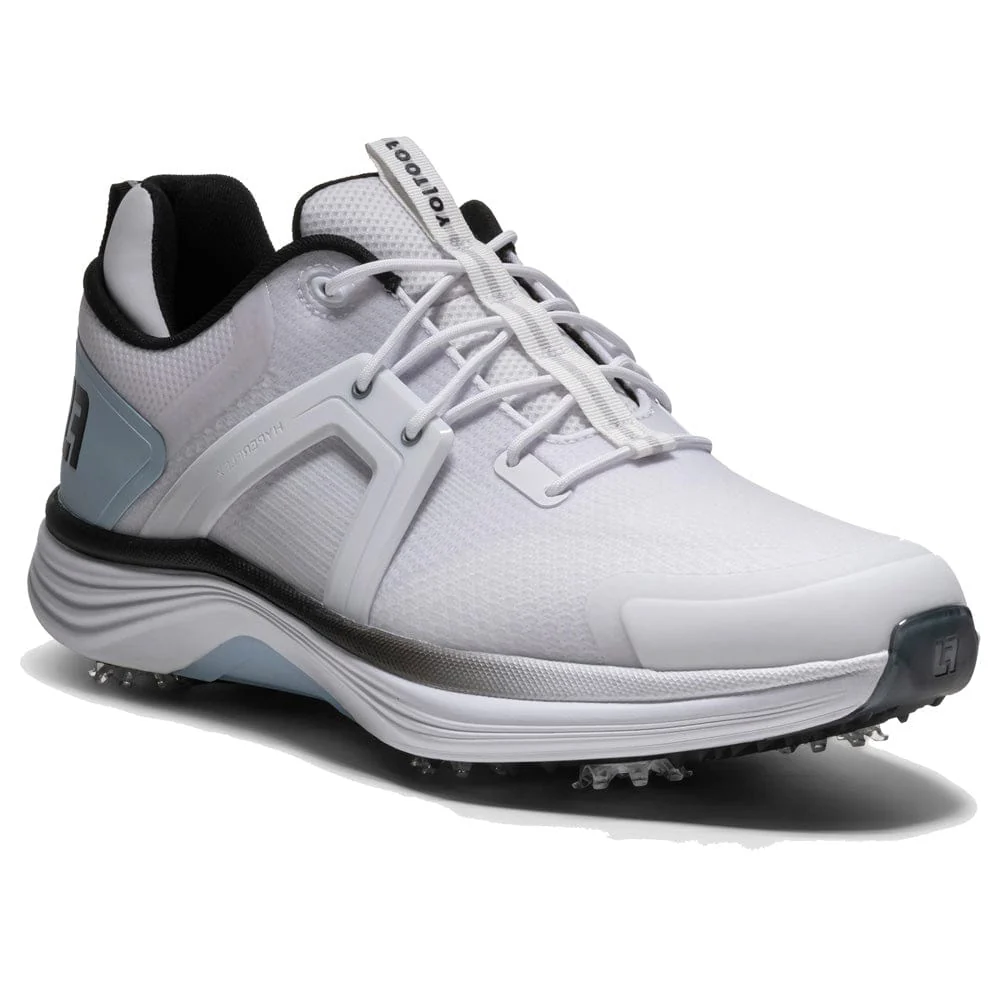 FootJoy Hyperflex Waterproof Spiked Shoes - White/Blue/Black - Image 4