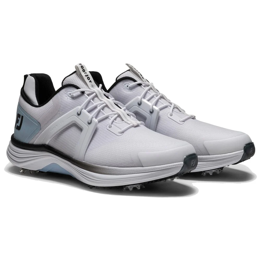 FootJoy Hyperflex Waterproof Spiked Shoes - White/Blue/Black - Image 7