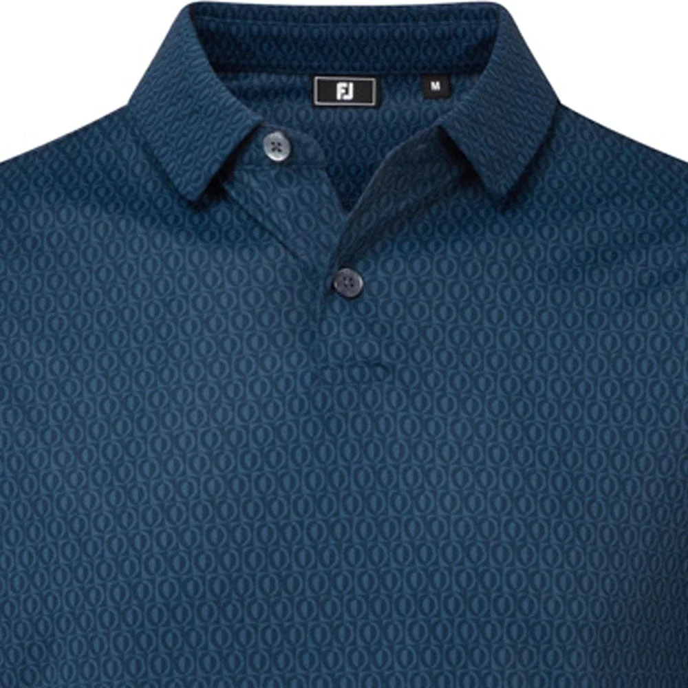 FootJoy Modernist Geo Pique Polo Shirt - Navy Tonal - Image 3