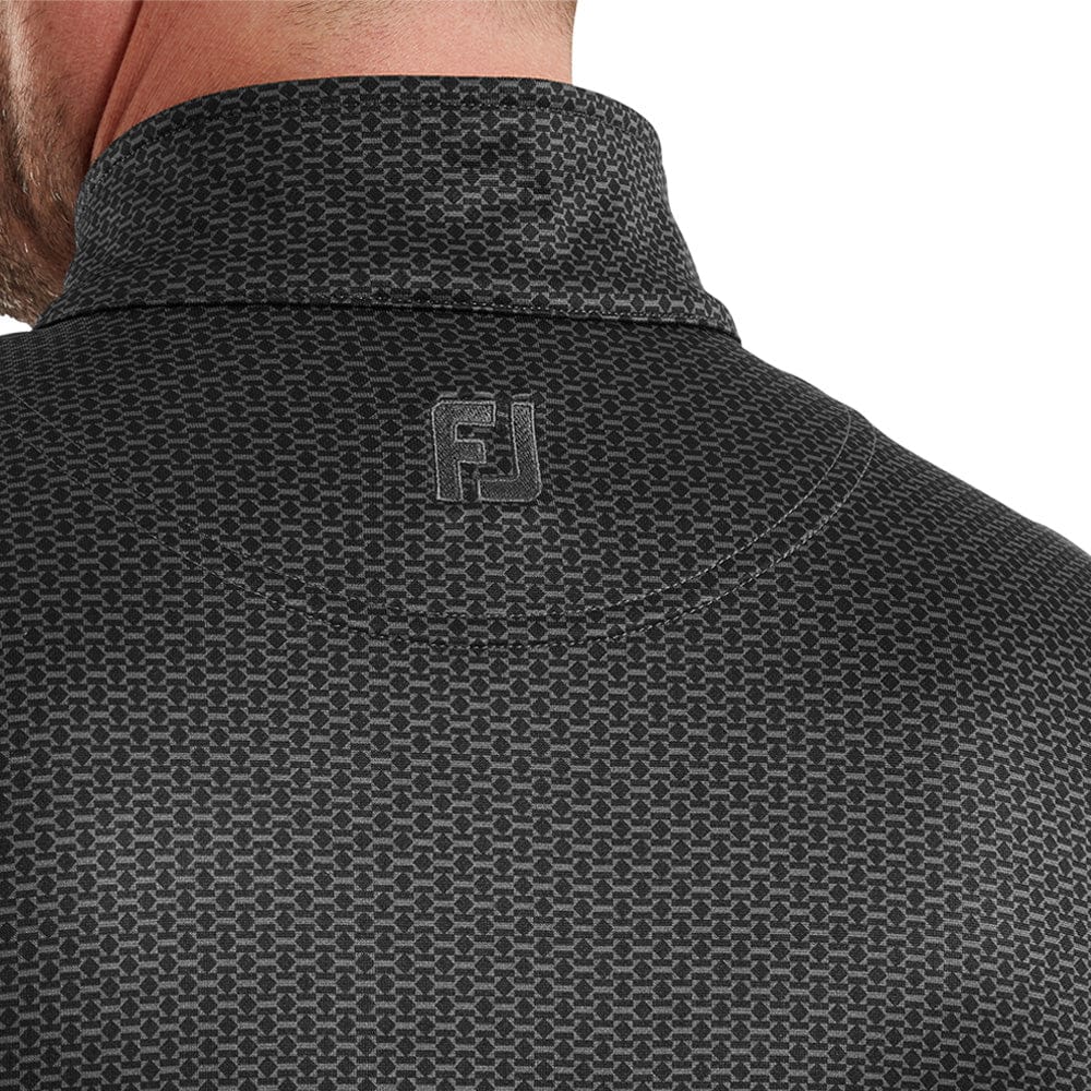 FootJoy Nautical Flag Tonal Chillout 1/4 Zip Pullover - Black - Image 5