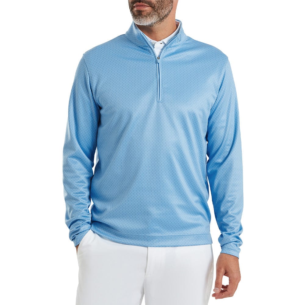 FootJoy Nautical Flag Tonal Chillout 1/4 Zip Pullover - Blue Reef/Deep Reef - Image 3