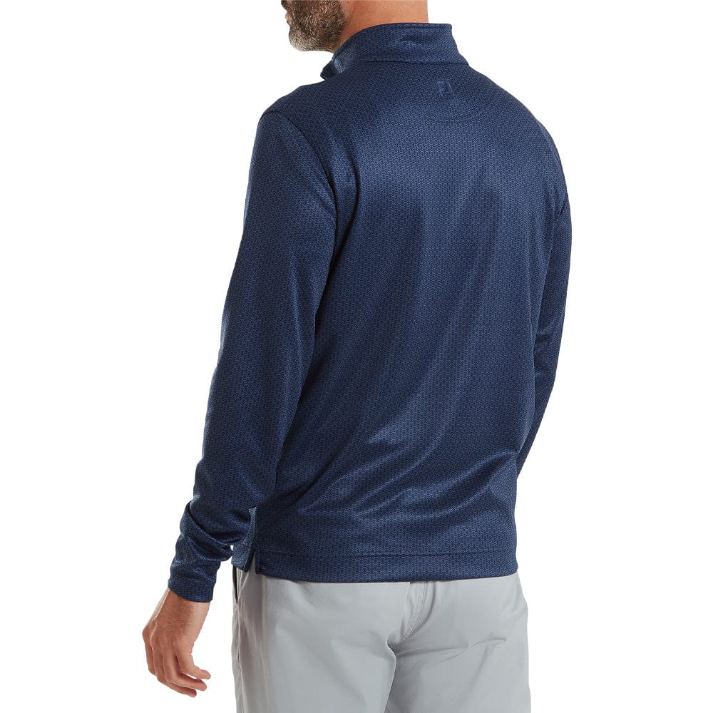 FootJoy Nautical Flag Tonal Chillout 1/4 Zip Pullover - Navy - Image 4