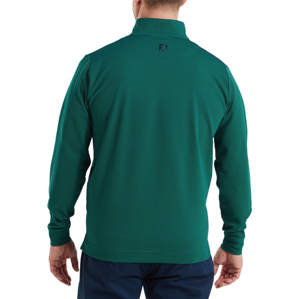 FootJoy Ottoman Stripe Chillout 1/4 Zip Pullover - Navy/Field Green - Image 4