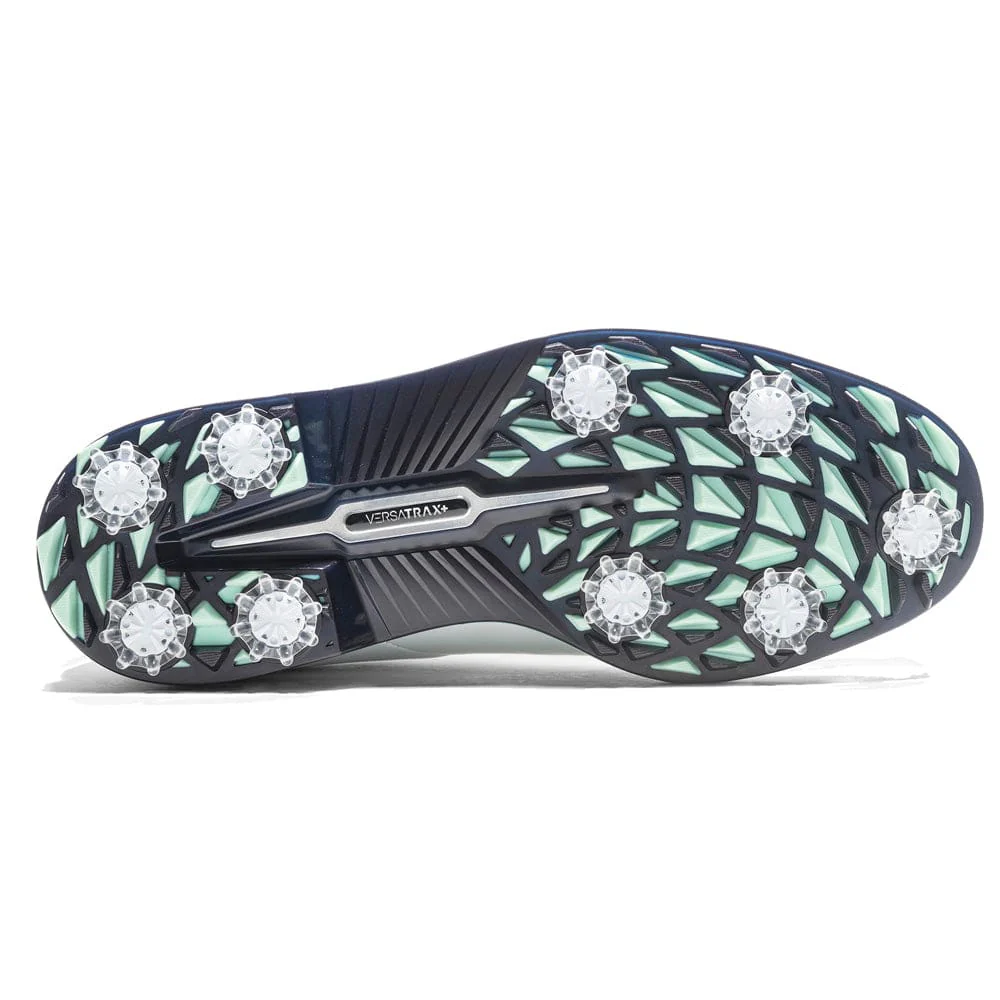 FootJoy Premiere Series Field Waterproof Spiked Shoes - White/Mint/Blue Field - Image 2