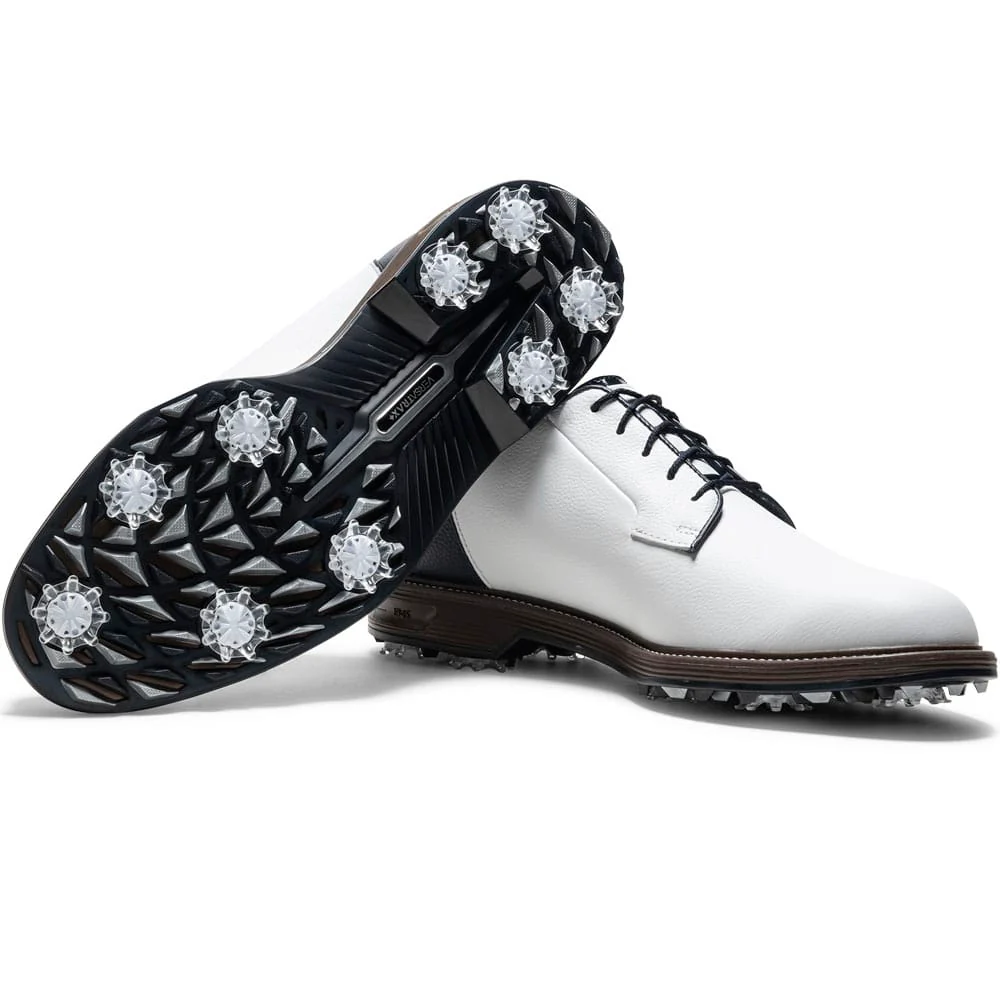 FootJoy Premiere Series Packard Waterproof Spiked Shoes - White/Brown/Navy - Image 5