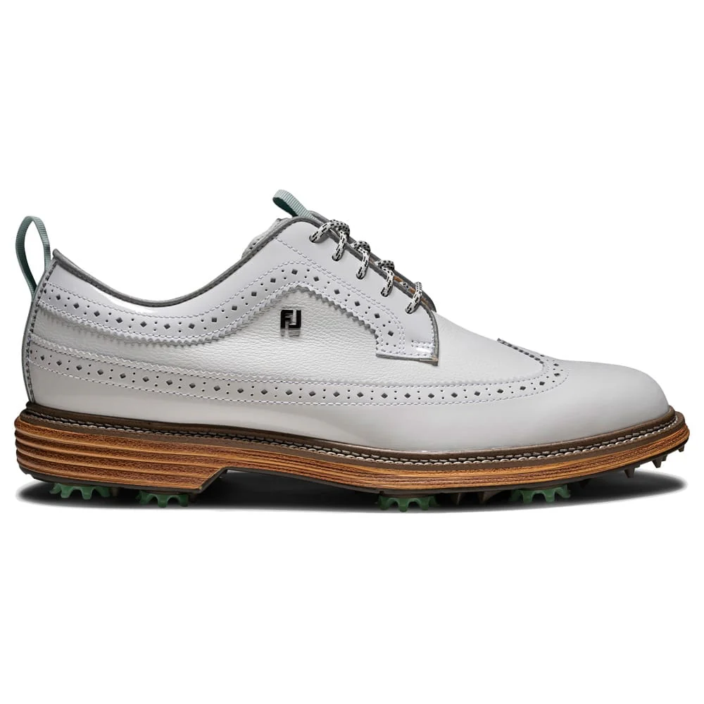FootJoy Premiere Series Marquis Limited Edition Waterproof Spiked Shoes - White/Mist