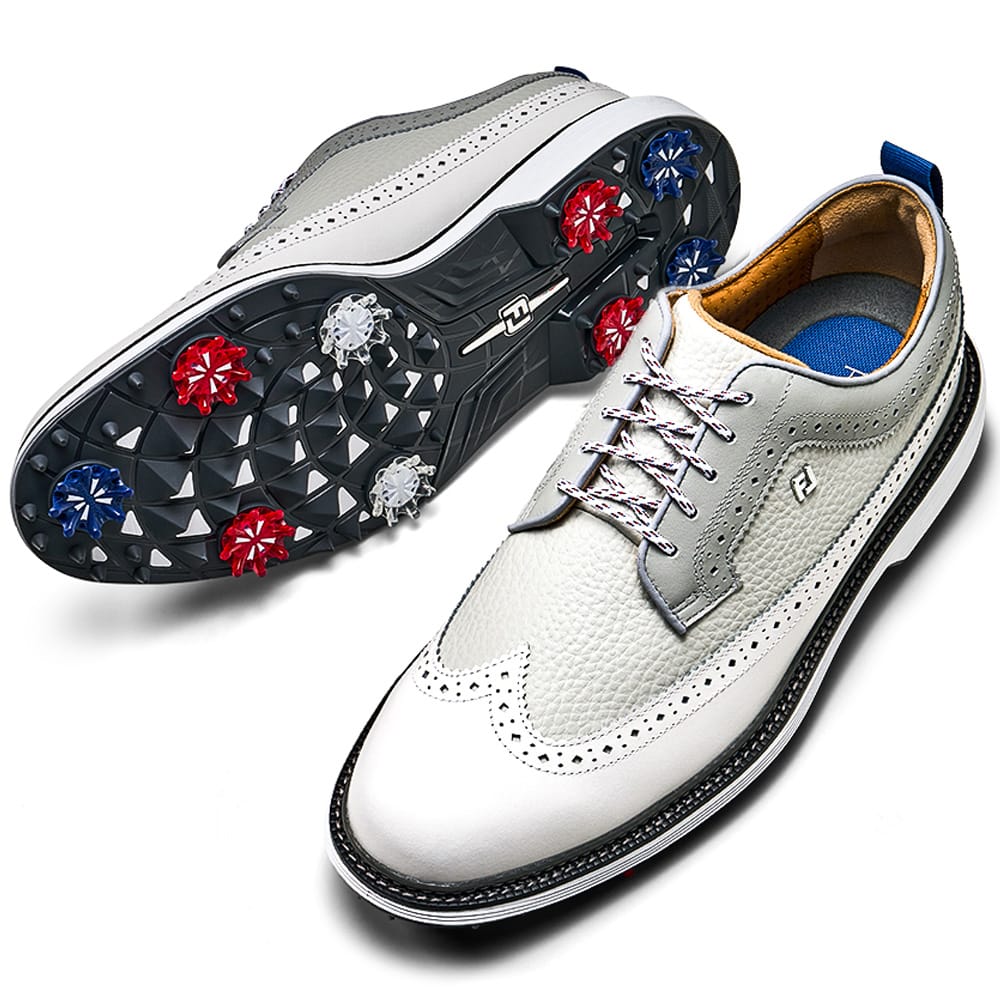 FootJoy Premiere Series Marquis Ltd Edition Waterproof Spiked Shoes  - Mist/White - Image 5