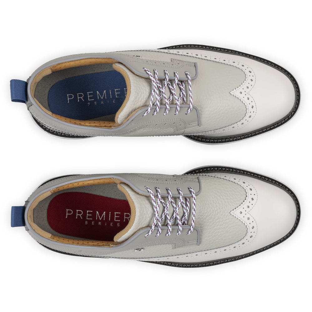 FootJoy Premiere Series Marquis Ltd Edition Waterproof Spiked Shoes  - Mist/White - Image 6