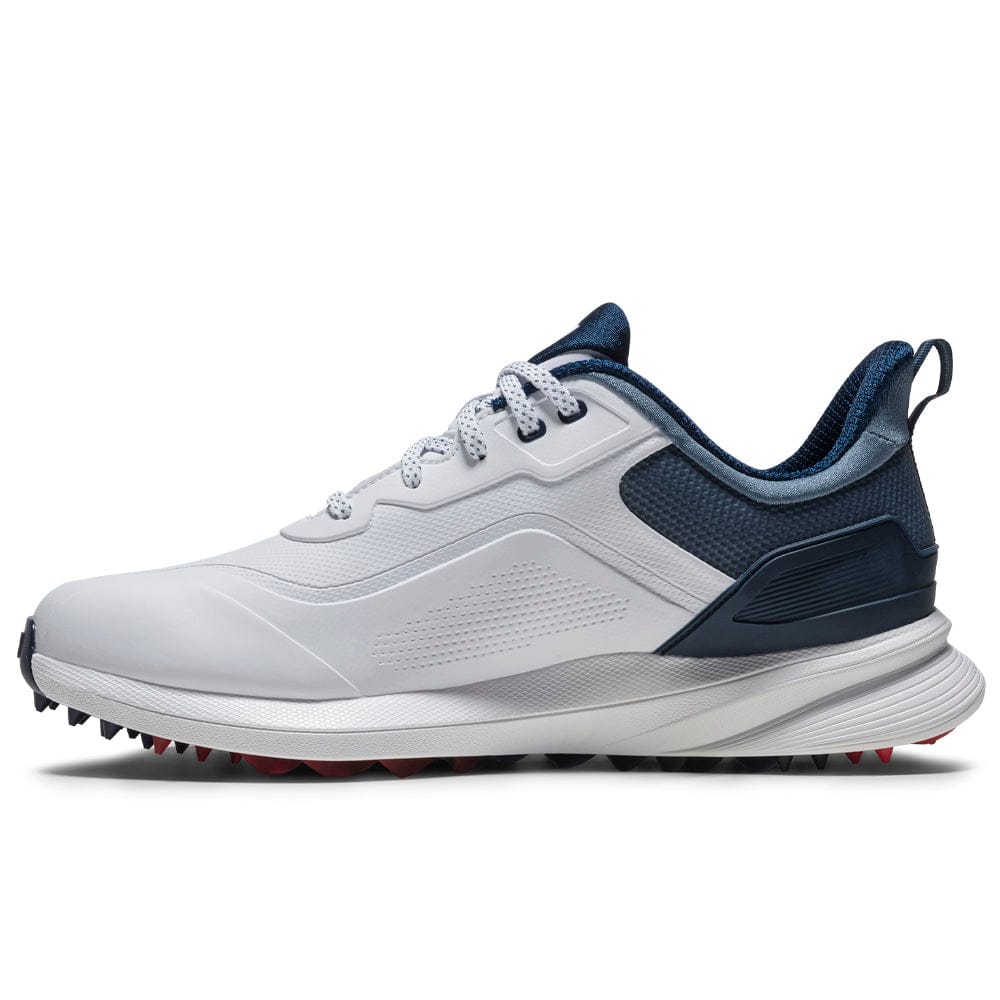 FootJoy Pro SL Waterproof Spikeless Shoes - White/Blue/Red - Image 2
