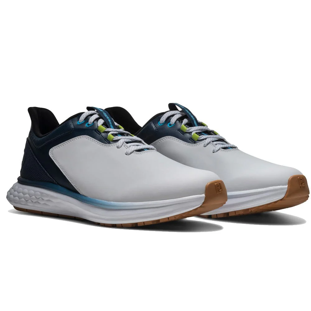 FootJoy Pulse Spikeless Waterproof Shoes - White/Gum/Navy - Image 6