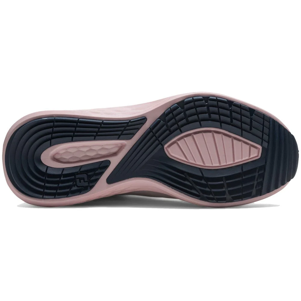 FootJoy Pulse Ladies Spikeless Waterproof Shoes - White/Navy/Pink - Image 3