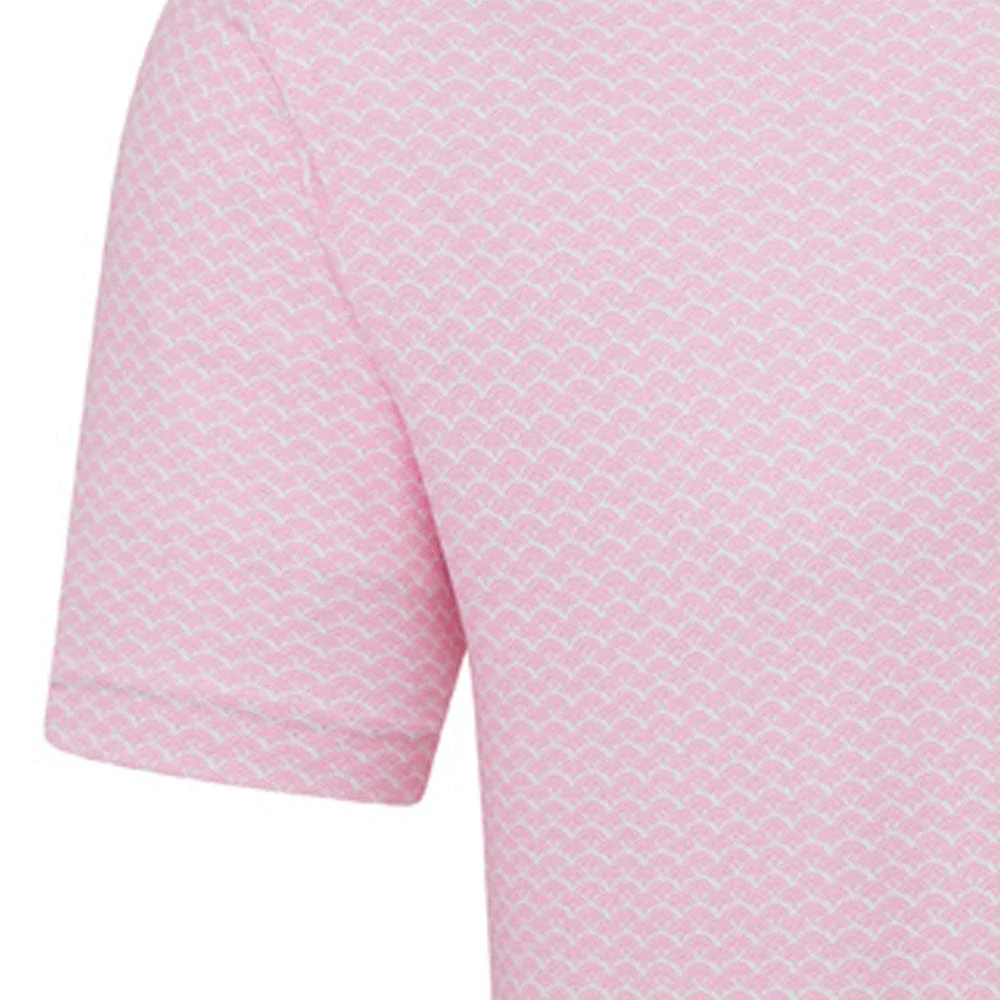 FootJoy Scallop Geo Pique Polo Shirt - Pink Pop - Image 4