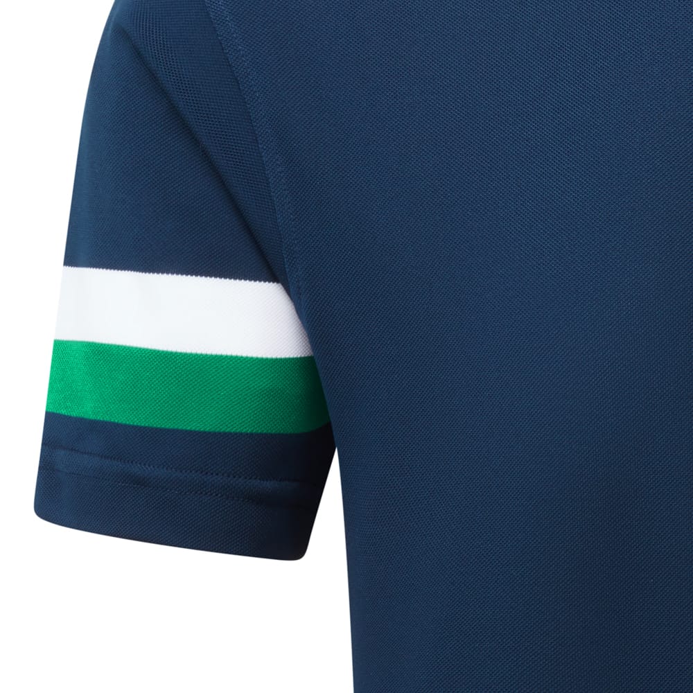FootJoy Sleeve Stripe Pique Polo Shirt - Navy/Field Green/White - Image 4