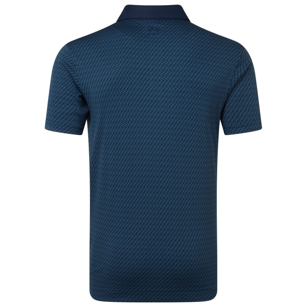 FootJoy Star Geo Jacquard Polo Shirt - Navy - Image 2