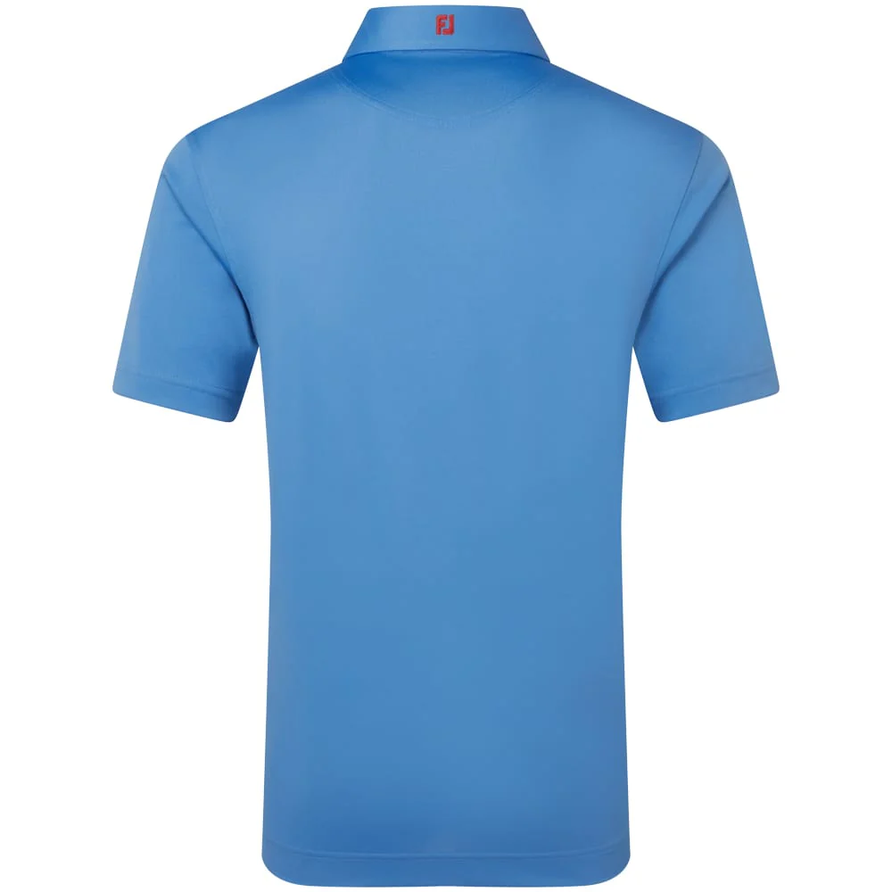 FootJoy Stretch Pique Solid Polo Shirt - Coastal Blue - Image 2