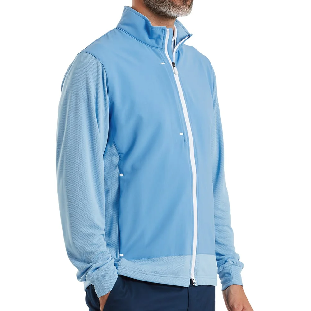 FootJoy Tempo Hybrid Full Zip Jacket - Blue Reef/Deep Reef - Image 3