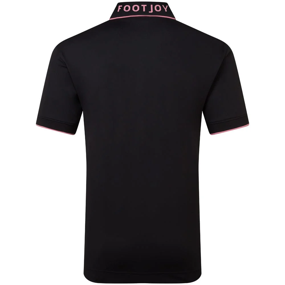 FootJoy Wordmark Pique Polo Shirt - Black - Image 2