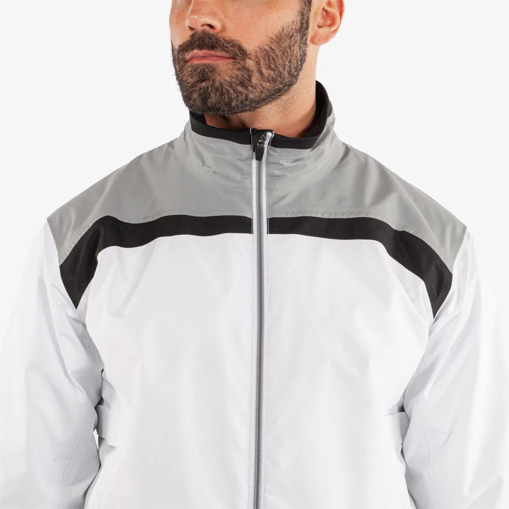 Galvin Green Anton/Alan Waterproof Suit - White/Sharkskin + Black - Image 4