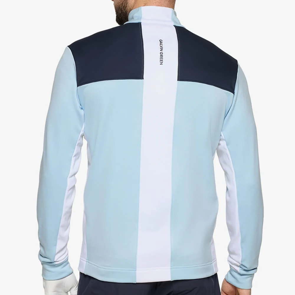 Galvin Green Dean 1/4 Zip Pullover - Crystal Blue/White/Navy - Image 5