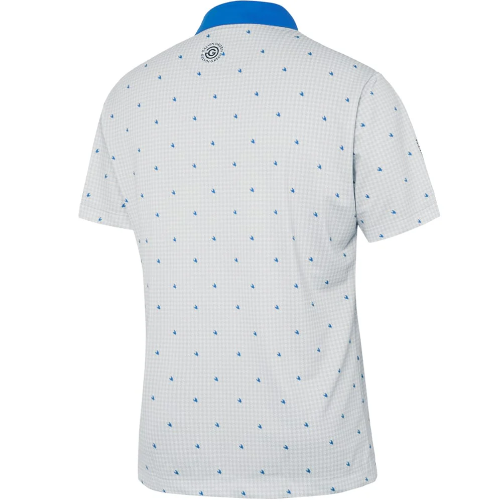 Galvin Green Marley Polo Shirt - White/Royal Blue - Image 2