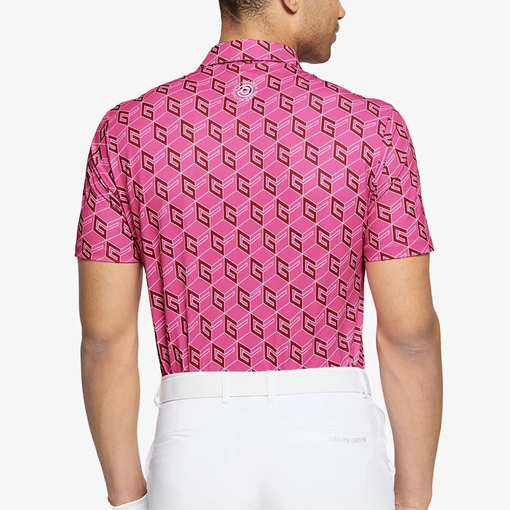 Galvin Green Ltd Collection Martinez Polo Shirt - Pink/Green - Image 4