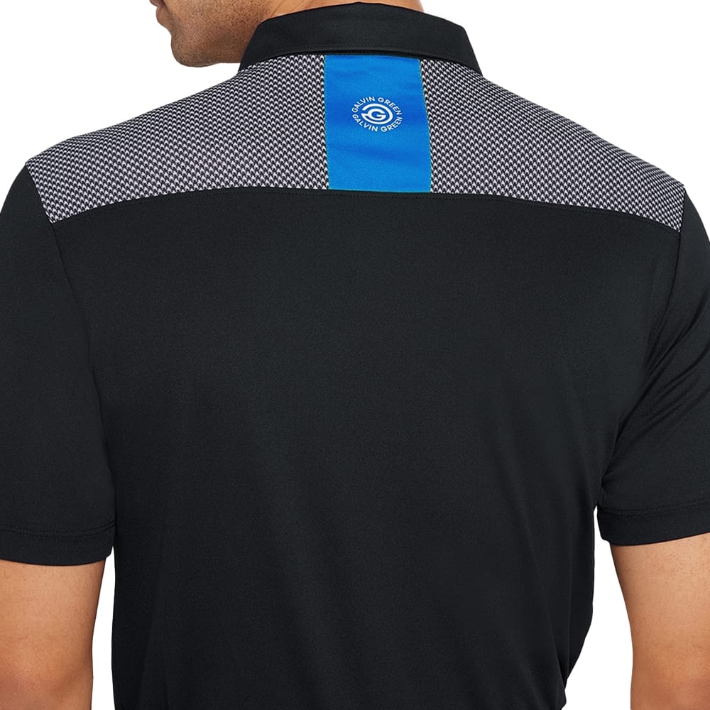 Galvin Green Miran Polo Shirt - Black/Royal Blue - Image 4