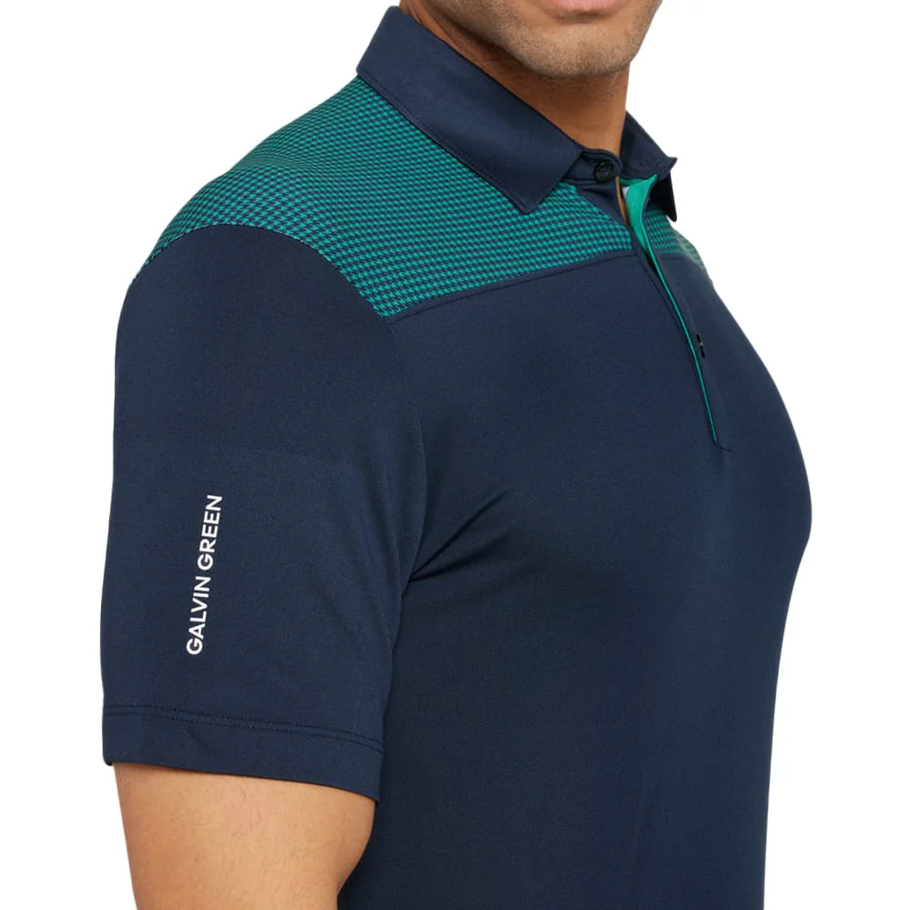 Galvin Green Miran Polo Shirt - Navy/Golf Green - Image 3