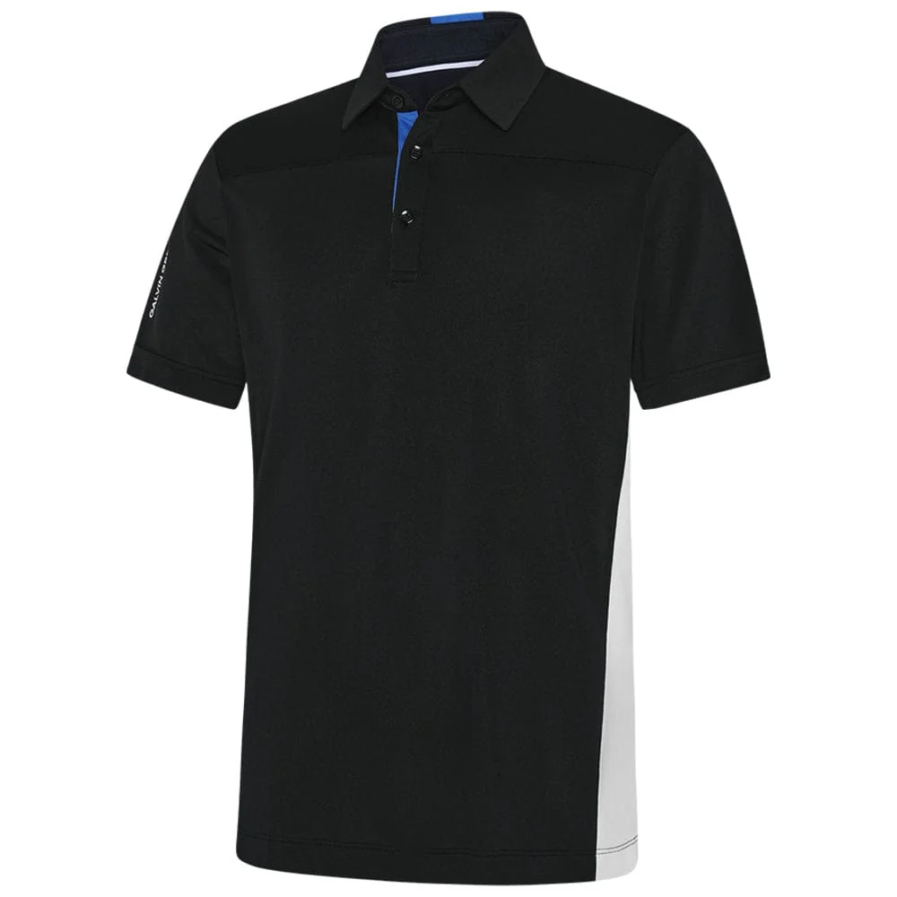 Galvin Green Mitchell Polo Shirt - Black/White/Royal Blue
