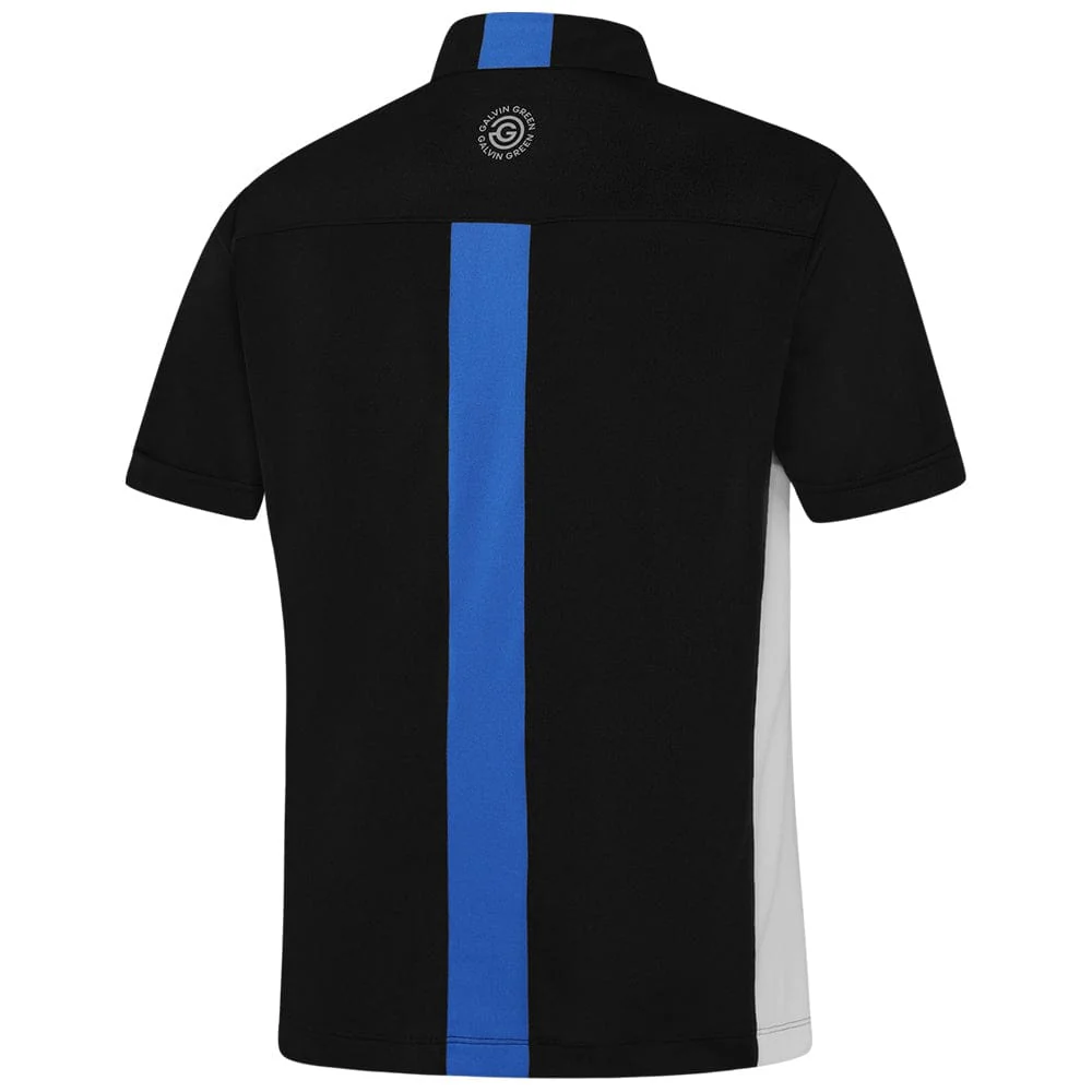 Galvin Green Mitchell Polo Shirt - Black/White/Royal Blue - Image 2