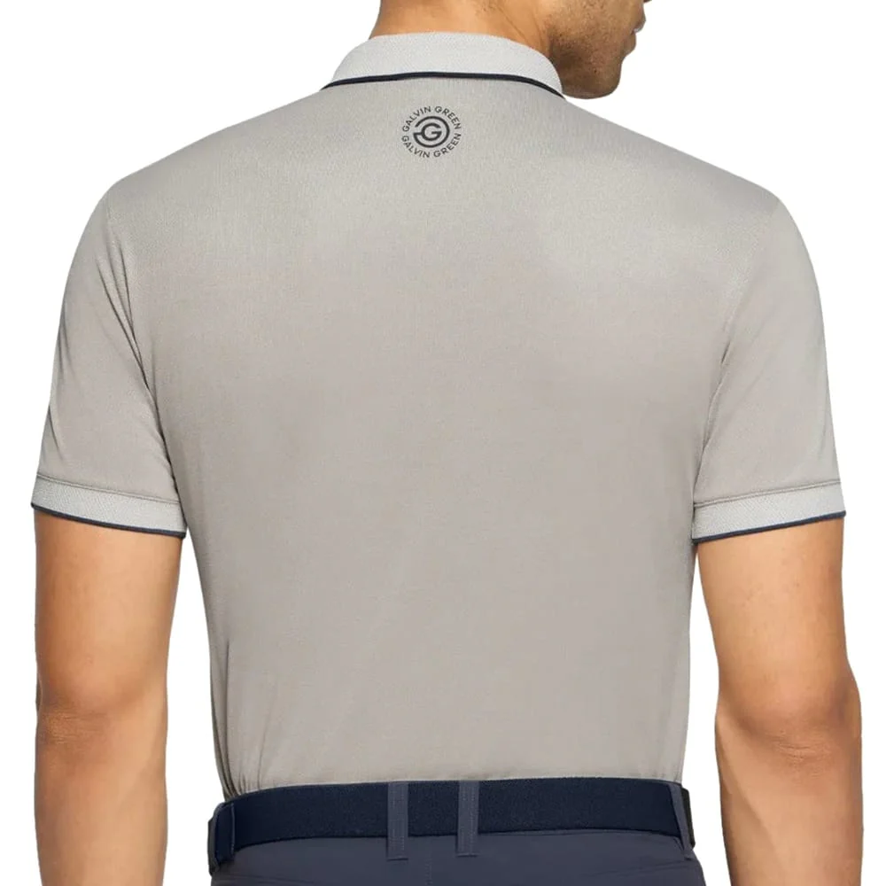 Galvin Green Moon Polo Shirt - Sand/Navy - Image 5