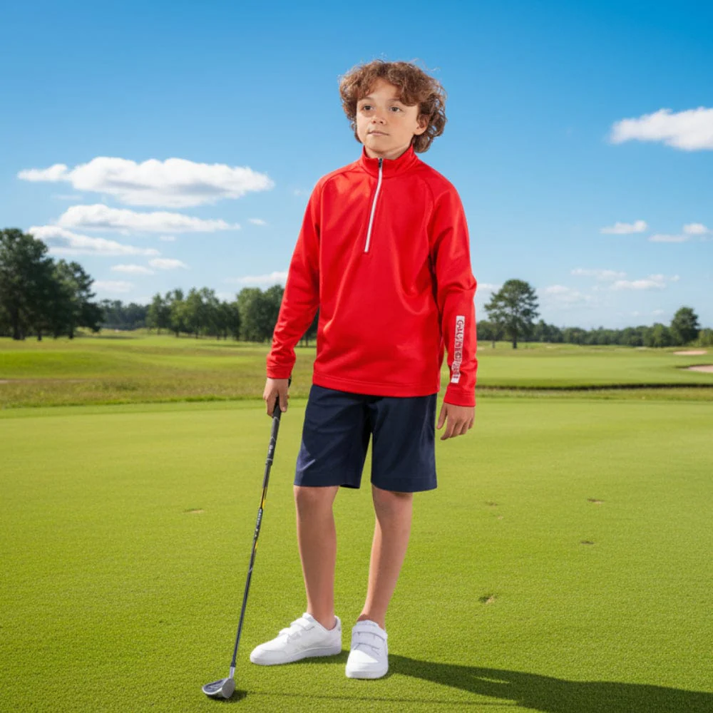 Galvin Green Junior Raz 1/4 Zip Pullover - Red - Image 6