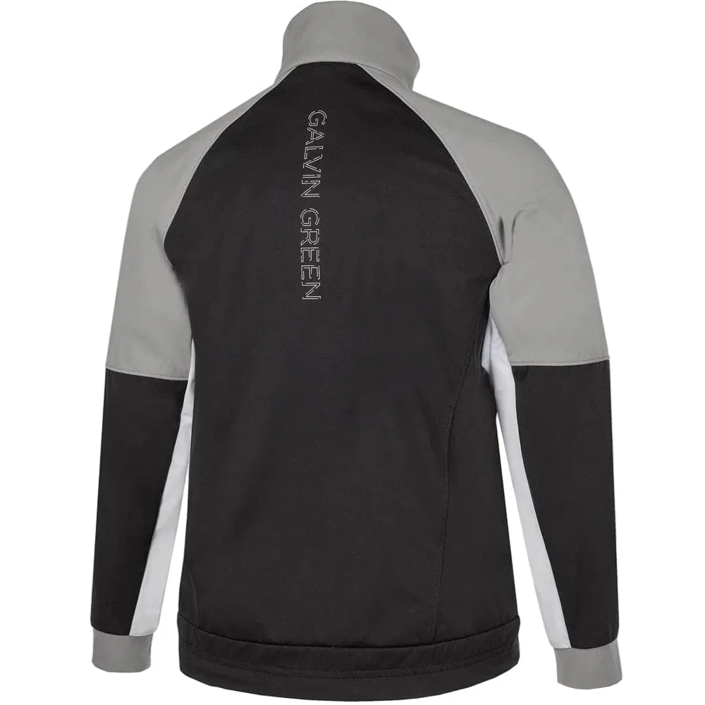 Galvin Green Junior Remi Windproof Jacket - Black/Sharkskin/White - Image 2