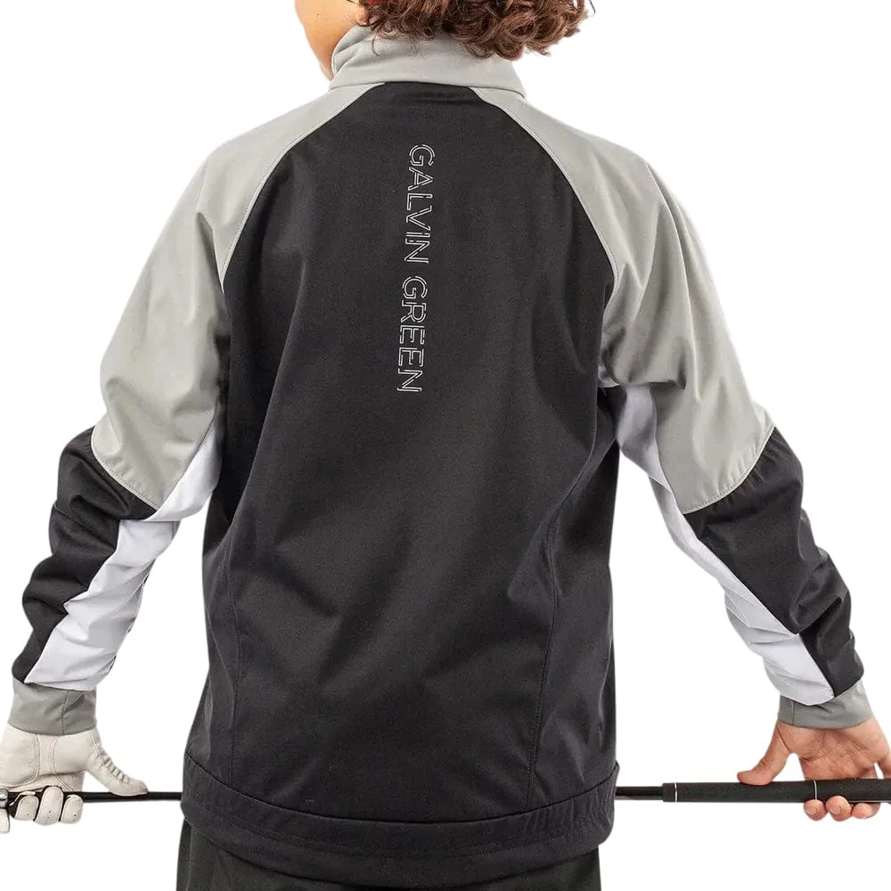 Galvin Green Junior Remi Windproof Jacket - Black/Sharkskin/White - Image 4
