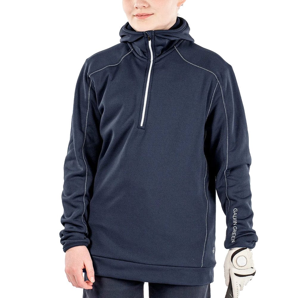 Galvin Green Junior Rob 1/4 Zip Hoodie - Navy - Image 2