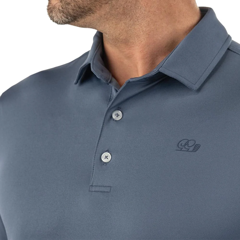 Good Good Golf Indigo Mountain Polo - Solid Blue - Image 3