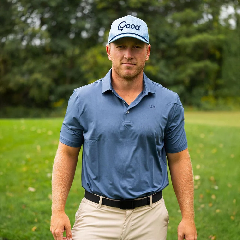 Good Good Golf Indigo Mountain Polo - Solid Blue - Image 5