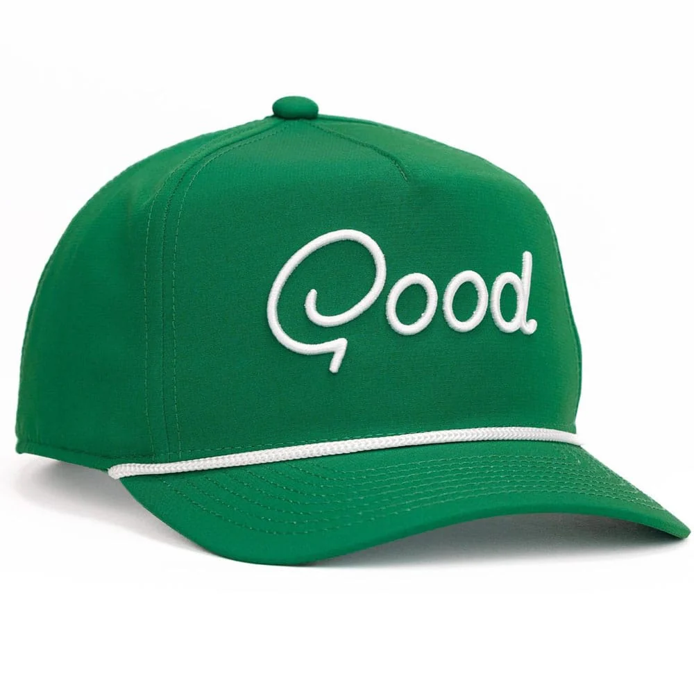 Good Good Golf Show Out Rope Cap - Solid Green/White - Image 3