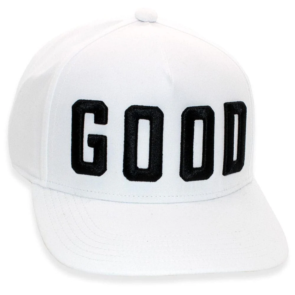 Good Good Golf Team Good Varsity Trucker Cap - Solid White/Black - Image 2
