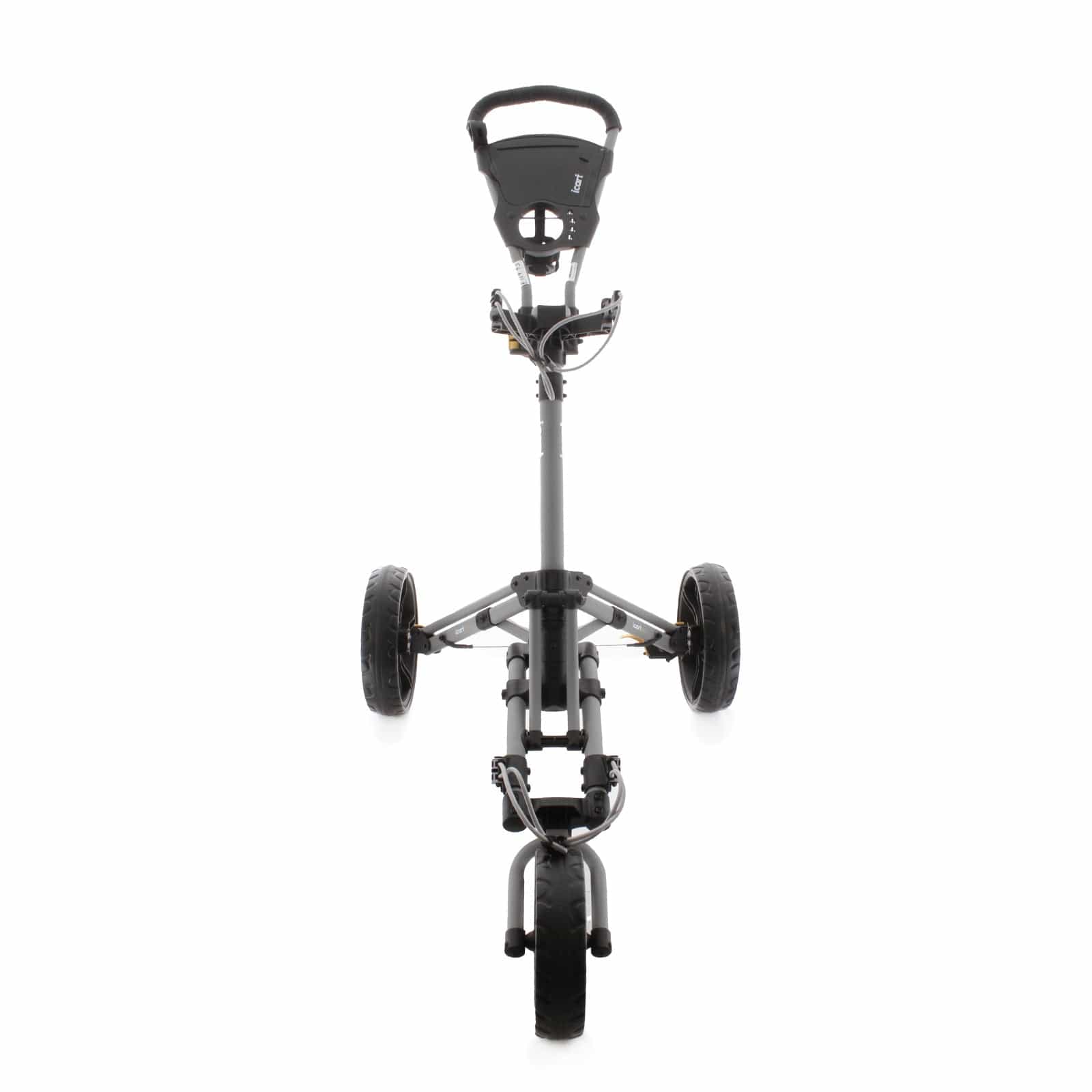 iCart Go 3-Wheel Push/Pull Trolley - Black/Grey/Yellow - Image 2