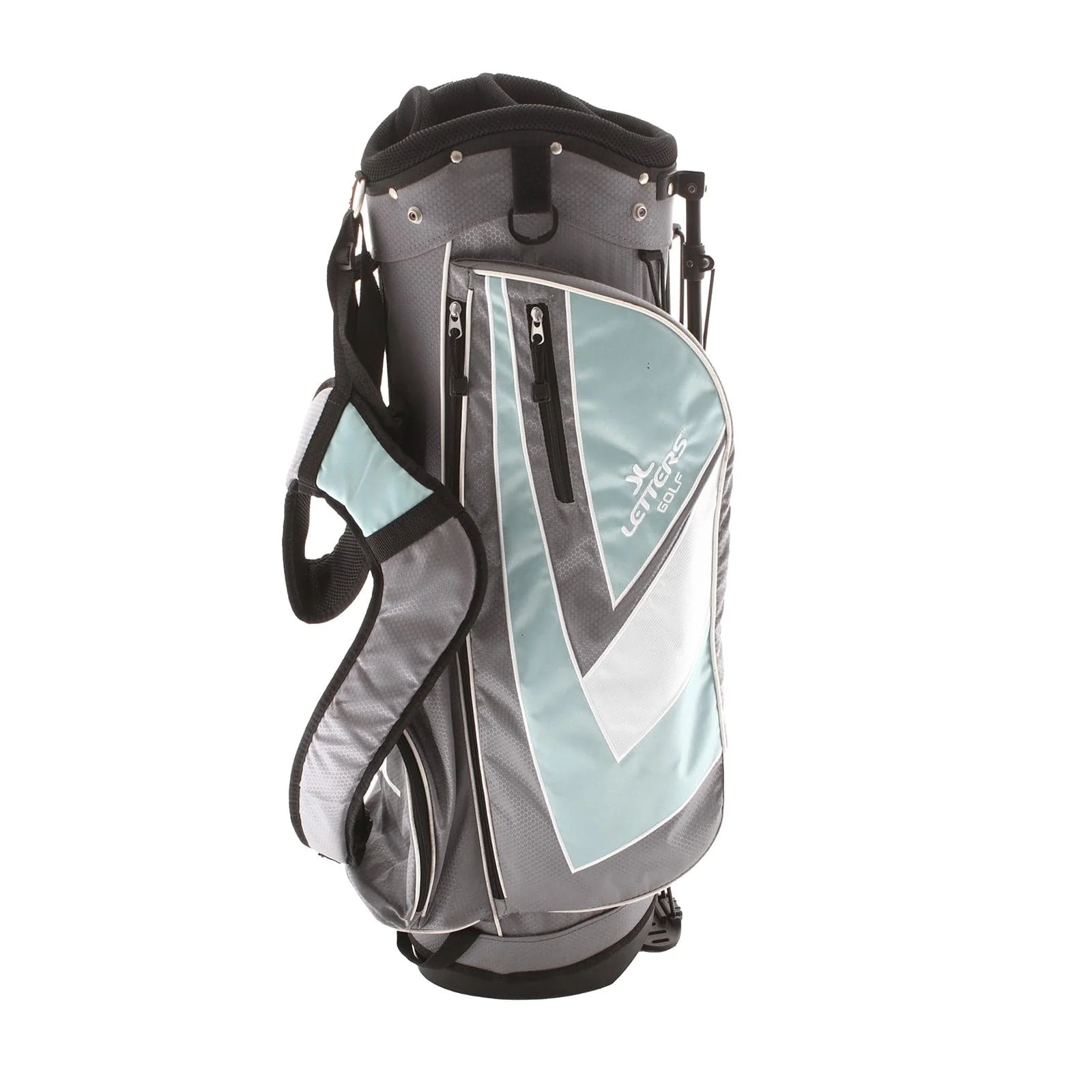 John Letters Stand Bag - Grey/Turquoise - Image 2