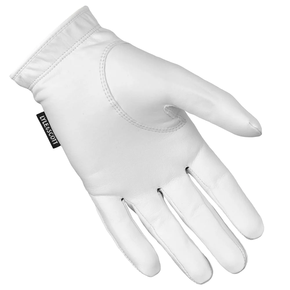Lyle & Scott Cabretta Leather Glove - White - Image 3