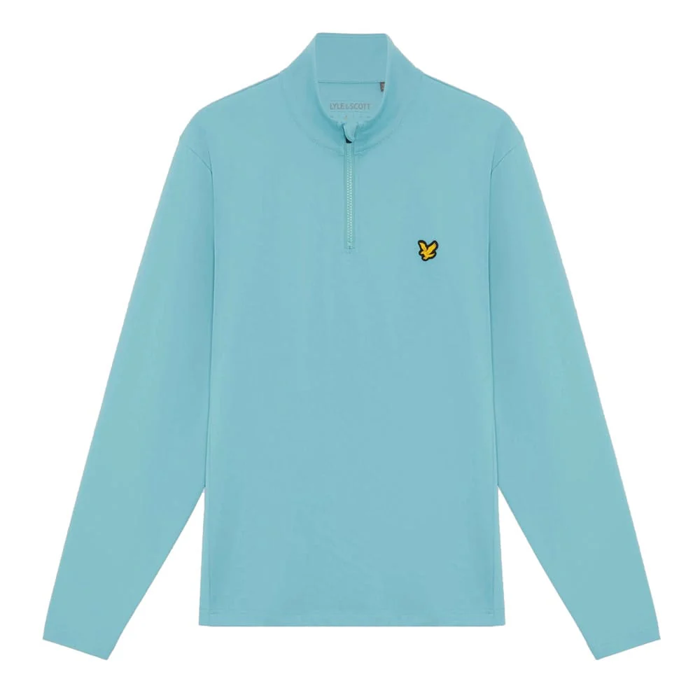 Lyle & Scott Golf Core Quarter Zip Midlayer - Aquamarine Blue