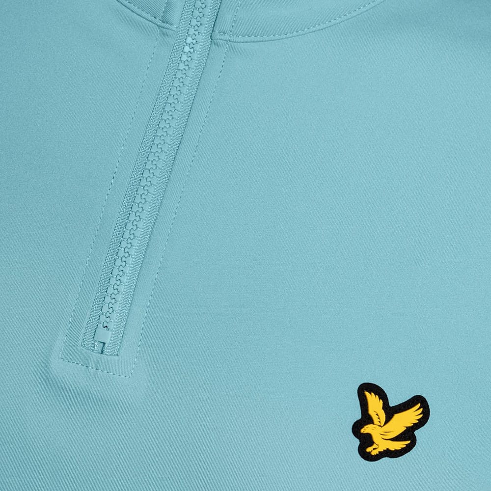 Lyle & Scott Golf Core Quarter Zip Midlayer - Aquamarine Blue - Image 6