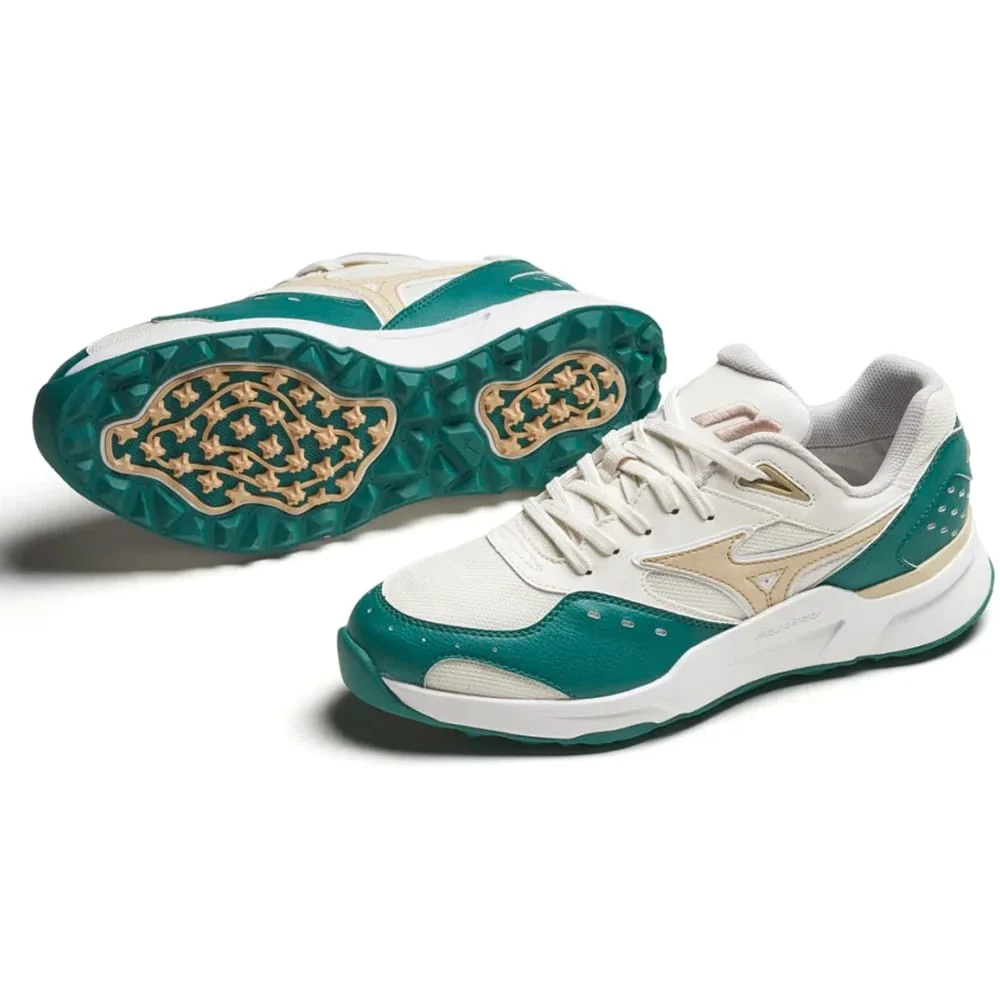 Mizuno Contender GS Spikeless Shoes - Alpine Green/Pale Khaki/Snow White - Image 2