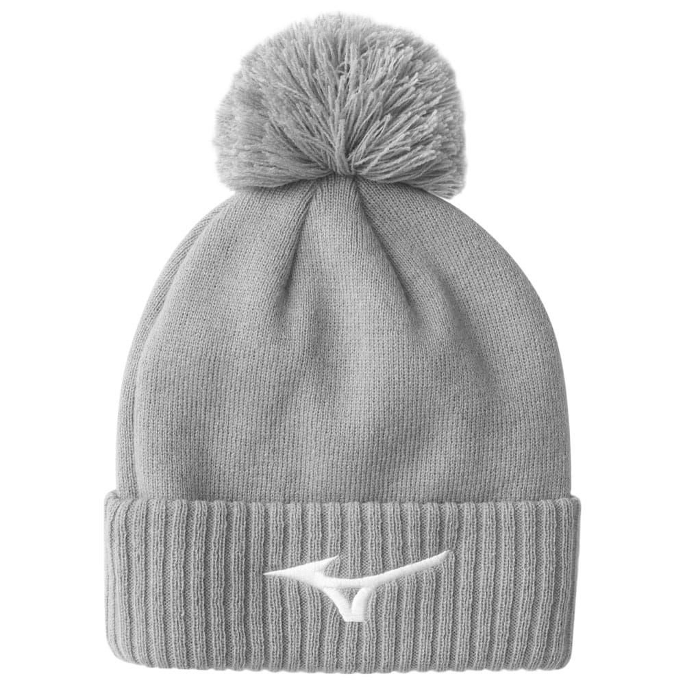Mizuno Crested Bobble Hat - Grey - Image 2